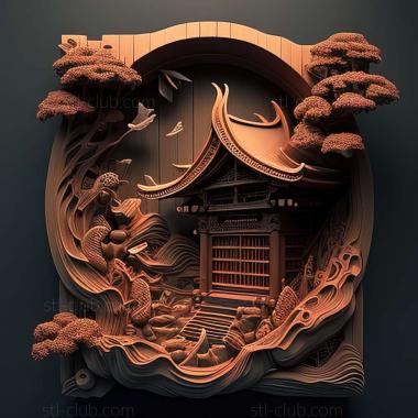 3D model japanese temple (STL)